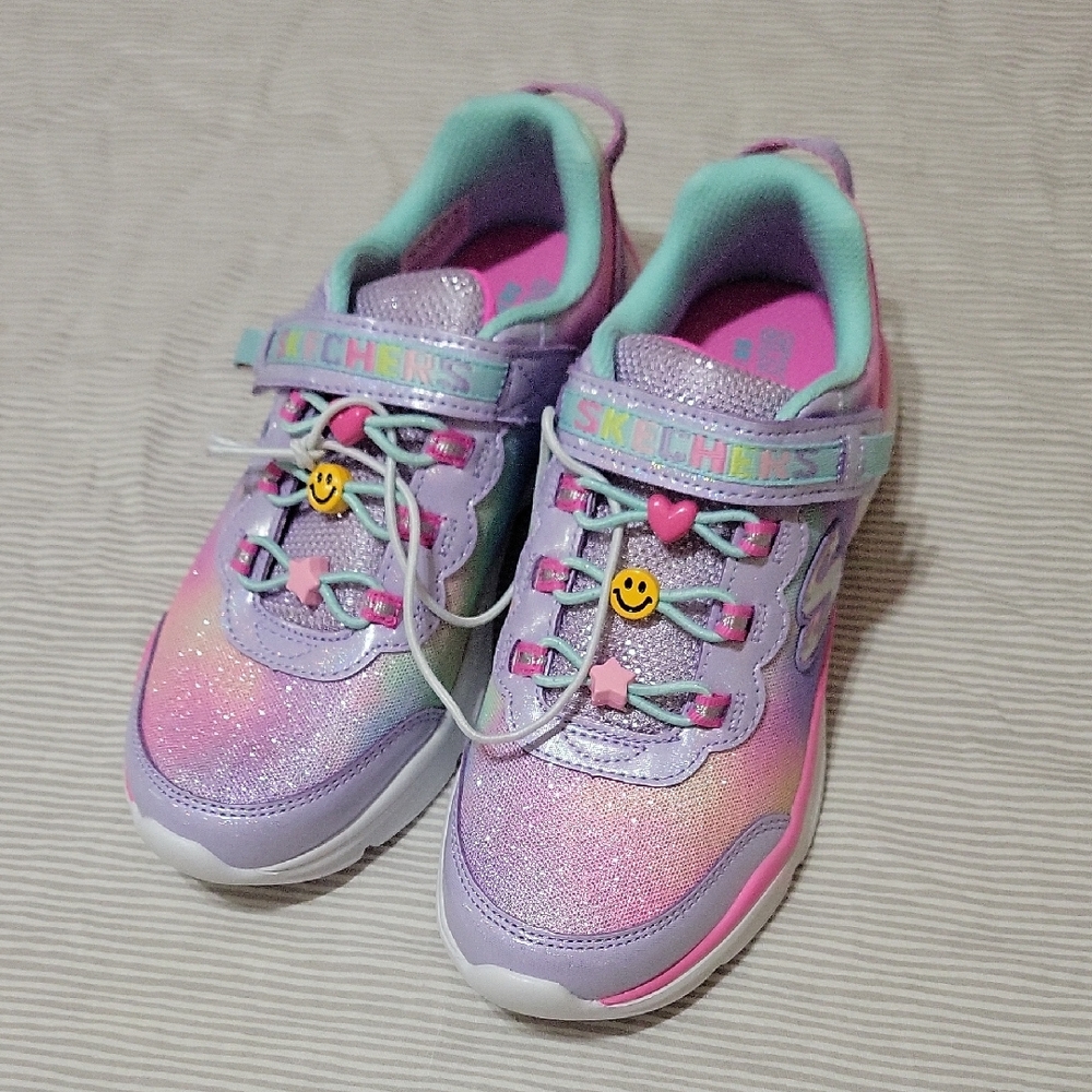 Skechers Purple and Pink Sneakers with Elastic Laces